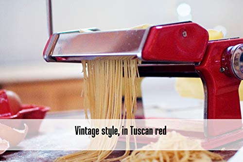 Weston Traditional Style Pasta Machine, 6", Tuscan Red #TOP2