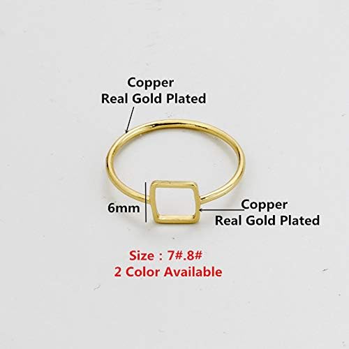 Miniatura 4 de LOYJOY Geometric Square Midi Rings For Women Men Jewelry Minimalist Anillos Gold Color Stacking Rings Bisuteria Anel
