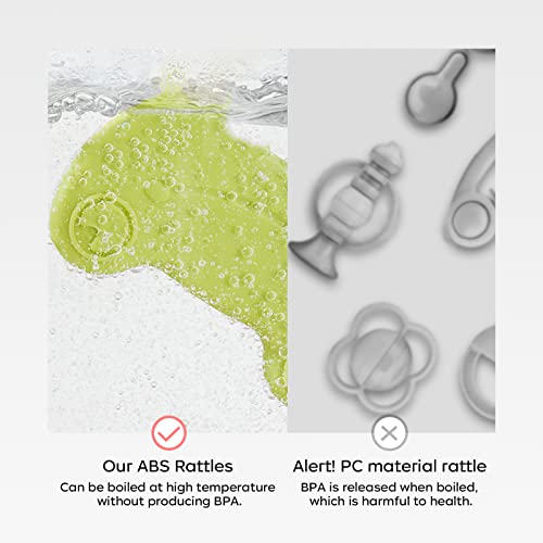 Bc Babycare 10 Pcs Baby Rattles 0-6 Months, Soft Silicone Teething Toys For Babies 6-12 Months, Baby Toys 0-6 Months, Newborn Toys Gift Set For 0-3M #TOP2