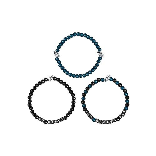 Foco BRMNNF3PKFR Philadelphia Eagles Nfl 3 Pack Beaded Friendship Bracelet thumb #2