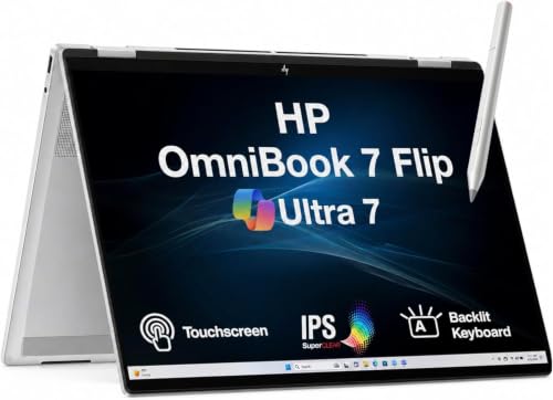 Image of ME2 Customized Laptop, Created Using 2026 HP OmniBook 7 Flip Copilot+ 2-in-1 Laptop 16 inch 2K Touch (Intel Ultra 7-258V, 32GB LPDDR5X, 512GB /1TB /2TB SSD, Active Pen, TB 4, WiFi 7, Webcam, Win11H)