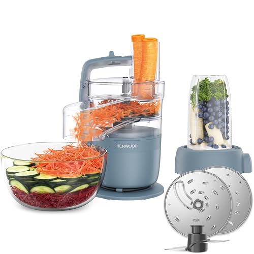 Kenwood MultiPro Compact - Processeur alimentaire avec Express Serve, lame en acier inoxydable, disques pour couper et râper,...