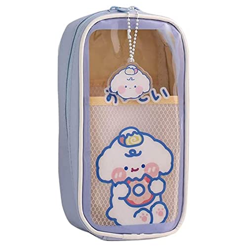 Trousse à Crayons Kawaii Portable de Grande Capacité en Toile pour Fille, Imperméable Trousse Scolaire pour Collège Fournitures Cover