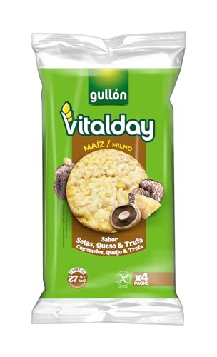 Tortitas Gullón Vitalday de máiz sabor Setas, Queso y Trufa Sin Gluten 103g