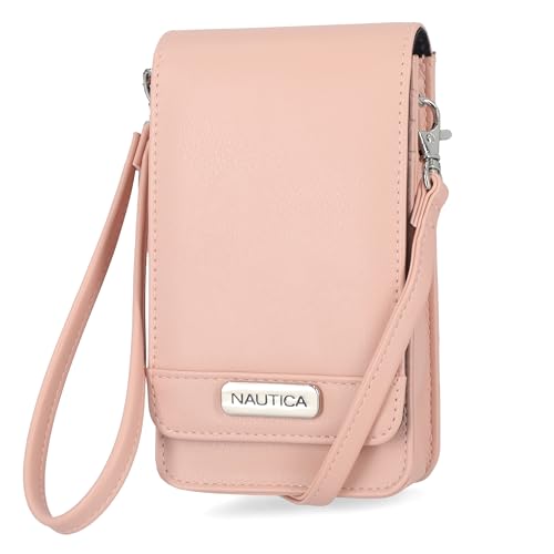 Image of Nautica Catalina Vegan Leather RFID Womens Crossbody Cell Phone Purse Holder Wallet