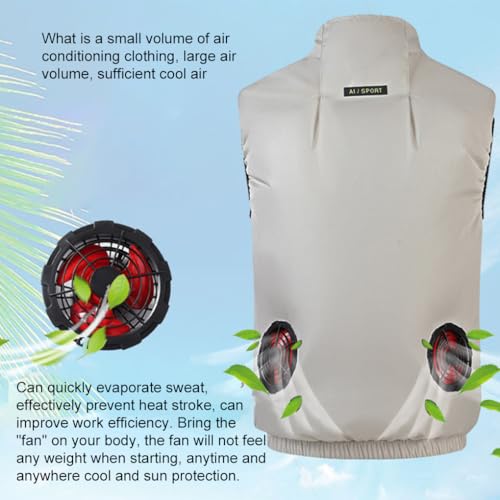 Chaqueta con ventilador para evitar el sudor y el calor extremo en el trabajo exterior 5