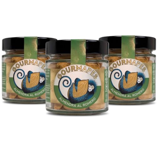 Pack Almendras Gourmet | 3x Almendra al Romero (90g) | Sin Gluten | Sin Lactosa | Apto para Veganos | Origen España