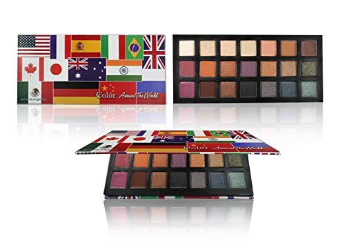 Ccolor Around The World - 21 Color Eyeshadow Palette - Highly Pigmented - Professional Formulation - Makeup Palette