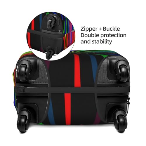 Luggage Cover Washable Elastic Suitcase Covers Rainbow Colours Travel Baggage Cover Fashion Anti-scratch Suitcase Protector Decoraitve Covers Fits 18-32 Inch Luggages Small3
