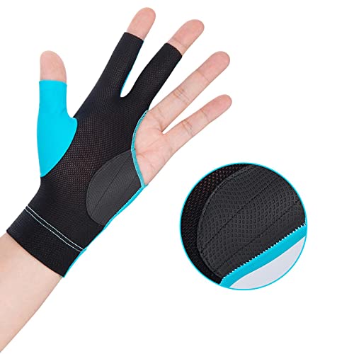 Dynwave de Bilhar de 3 Dedos, de Snooker Acessórios de Poliéster Elásticas para Mão Esquerda de Bilh