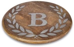 Salvamanteles de madera de mango con letra D