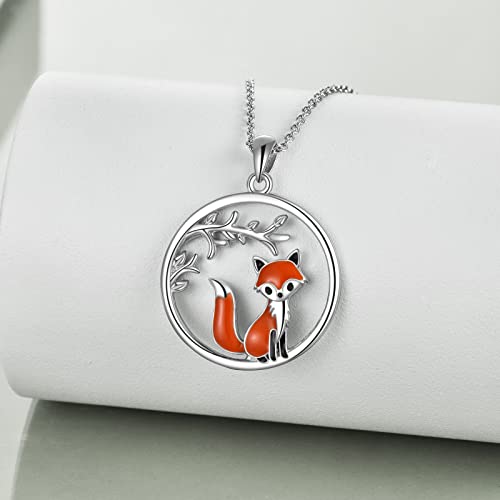 YAFEINI Red Panda Raccoon Gifts Sterling Silver Red Panda Raccoon Pendant Necklace Cute Animal Jewelry for Women Girls Christmas Gifts3