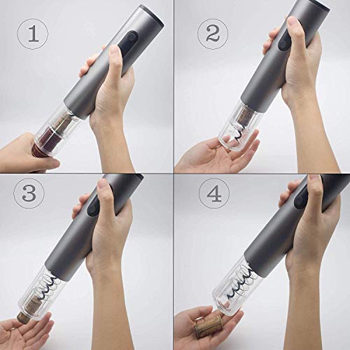 Wine Opener Electric,Wine Bottle Opener, Rechargeable Corkscrew With Usb Charging Line,Pourer, Foil Cutter, Vacuum Pumping Stopper Battery Powered Cordless Wine Opener Kit #TOP4