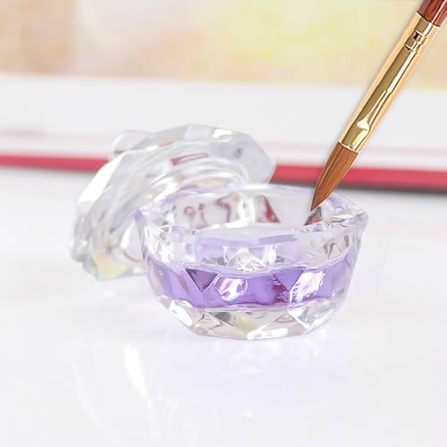 Set 2 Vasos de Cristal para Arte de Uñas con Tapa miniatura 6