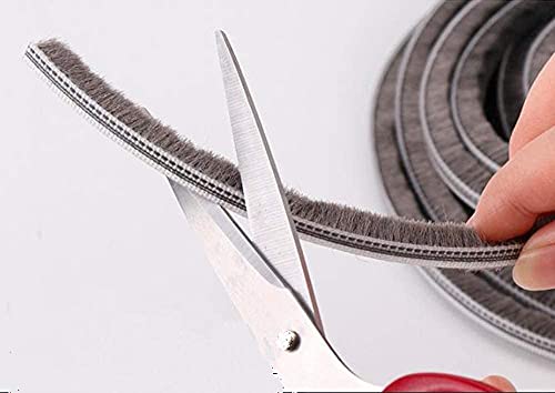Hokmly 16 Ft Feet 5M (196 Inch) Brush Weather Stripping,Card-Slot Seal Strip Pile Weatherstrip Door Sweep Brush For Door Window (5Mm X 8Mm (3/16 5/16 Inch), Gray) #TOP4