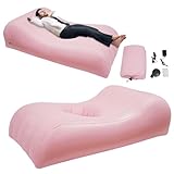 LYNICESHOP Portable Inflatable Mattress with Electric Pump, 220lbs Capacity PVC Air Bed for Home & Camping, Wave Design for Pain Relief & Recovery