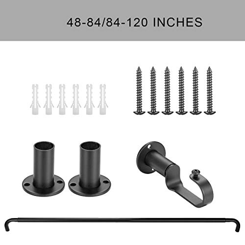 image for Mayrhyme Room Darkening Curtain Rod 28-48 Inches, Wrap Around Design,1