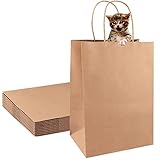 🛍️ Bolsas de Papel Ecológicas: Estas bolsas de regalo marrones están hechas de papel reciclado. CUMPLE FSC. Las bolsas de papel marrón Kraft son RECICLABLES, no tienen un olor peculiar y se ven mucho más elegantes que las bolsas de regalo.