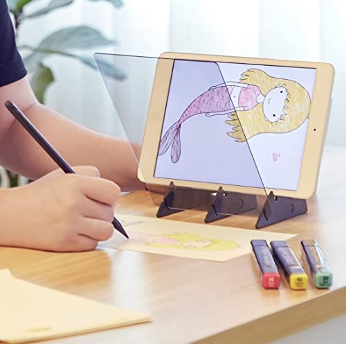 Herramienta de Boceto de Tablero de Dibujo óptico, Tablero de Riel de Proyector de Dibujo óptico Herramienta de Mesa de Dibujo de Boceto de Bricolaje, Soporte para Tableta de Teléfono Móvil, Tablero D