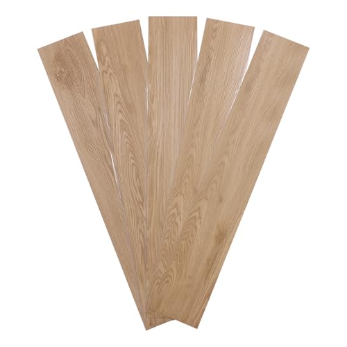 soudesileim Juego de 36 piezas de suelo de PVC autoadhesivo, 91,44 x 15,24 cm, grosor 1,3 mm, revestimiento de PVC con película protectora, revestimientos de suelo para cocinas, salones, oficinas
