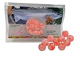 My Style Baits Fishing Beads Artificial Round Float Fishing Lure Eggs for Freshwater Rivers Soft Steelhead Salmon Beads 10pcs (Frosted Peach, 16mm)