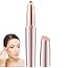 SHINCO Painless Eyebrow Hair Remover for Women,Portable Eyebrow Trimmer Razor with LED Light,Lipstick-Sized Eye brow Epilator,Facial Hair Shaver For Good Finishing (Rose Gold)