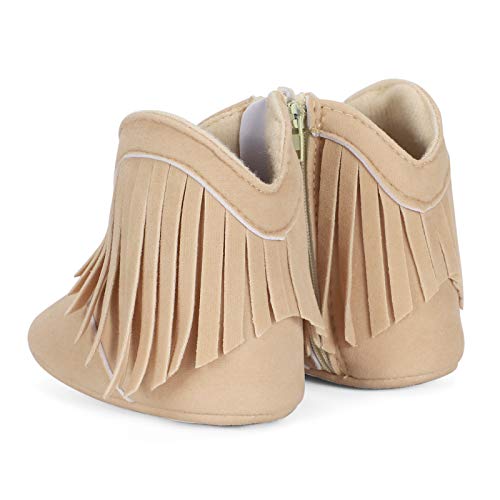 Estamico Baby Girls' Cowboy Tassel Boots Beige Us 6-12 Months #TOP5