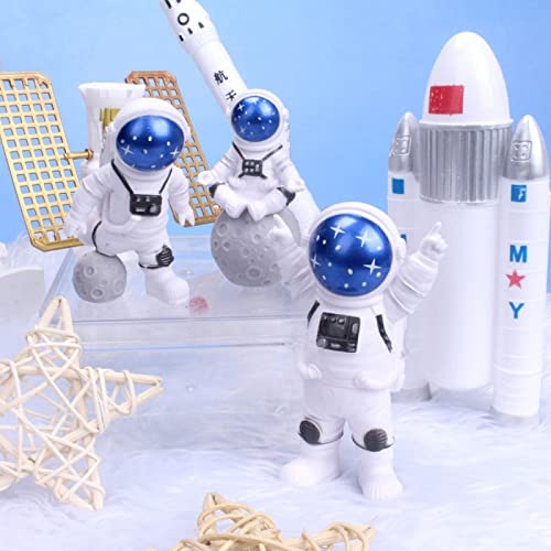 Figurines d'astronaute miniatures pour gâteau thème espace