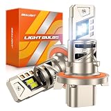 SEALIGHT H13/9008 Bulbs, 52,000LM 1000% Bright S6 Pro H13 Bulb with 2025 4th-Core LED Chips, Ultra 80,000hrs+ Lifespan 9008 Drving Light, 6500K White 1:1 Design Size Plug and Play Fog Light, Pack of 2