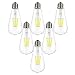Augeek LED Edison Bulb 40W Equivalent Daylight White 5000K, 4W Vintage LED Light Bulb E26/E27 Base ST64 for Restaurant,Home,Reading Room,Office, UL Listed, 6 Pack