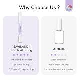 SAVILAND Effektiver Stop Nail Biting Stift: Extrem Bitter Nagellack Gegen Nägelkauen Schnelltrocknender Nail Care Pen Stop Nagelkauer und Daumenlutschen Nagelpflege Reparatur für Erwachsene Kinder 5ml
