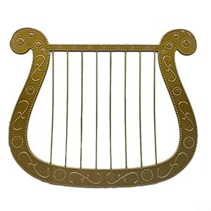 Leichte Kunststoff-Harfe, Engel-Harfe, Halloween-Kostüm, Zubehör, goldene Engel-Harfe, für Halloween-Engel-Mottoparty, Verkleidungsveranstaltungen