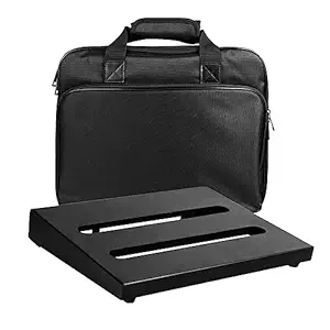 Soyan Medium Size Metal Pedal Board 13.8? x 10.6? with Carrying Bag, Self Adhesive Hook & Loop Tapes Included