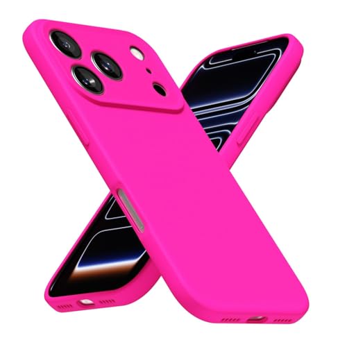 Coque iPhone 17 Pro Max rose fluo en TPU souple antichoc
