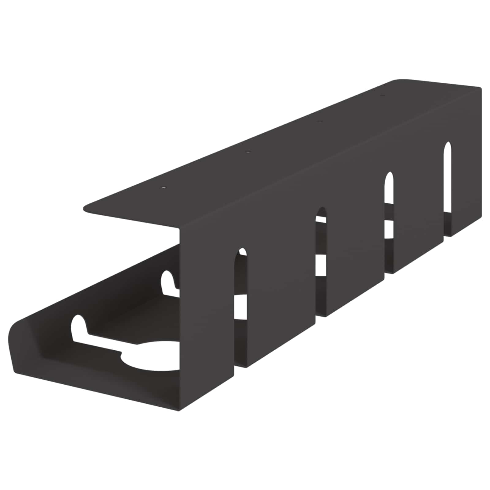 2er Set Kabelmanagement Unter Tisch, Kabelkanal für Schreibtisch aus pulverbeschichtetem Stahl, Schwarz, 43x12x10cm Kabelsortierer