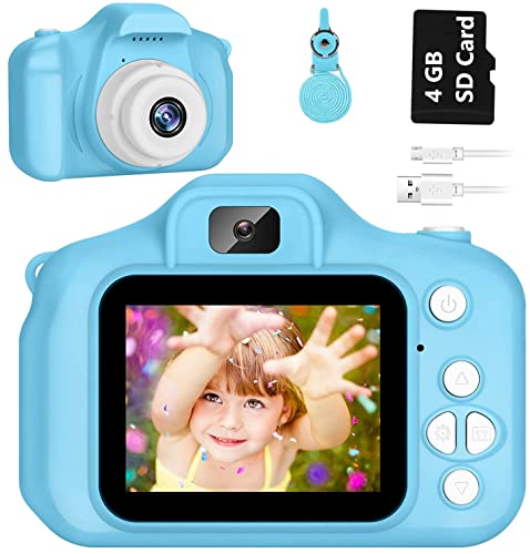 Image of CADDLE & TOES Kids Camera for Girls Boys, Kids Selfie Camera Toy 13MP 1080P HD Digital Video Camera for Toddler, Christmas Birthday Gifts for 4-10 Years Old Children (4GB, Blue)