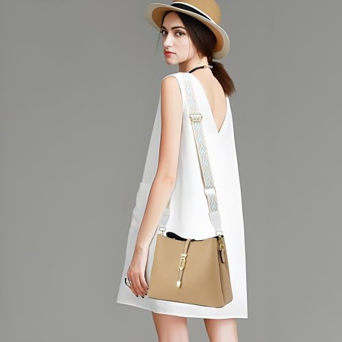 Image of Purse Strap,1.5 inch Leather End Shoulder Strap Adjustable Replacement,Retro Multi-Pattern Crossbody Bag Straps