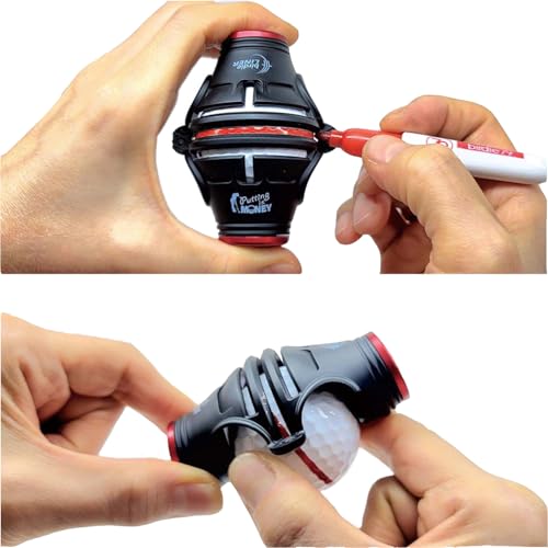 image for BIRDIE79 Birdie Liner Black Golf Ball Marker Alignment Tool Kit - 360-