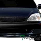 Topline Autopart Black T-R Mesh Front Hood Bumper Grill Grille 02-05 Honda Civic Si Ep3 Hatchback
