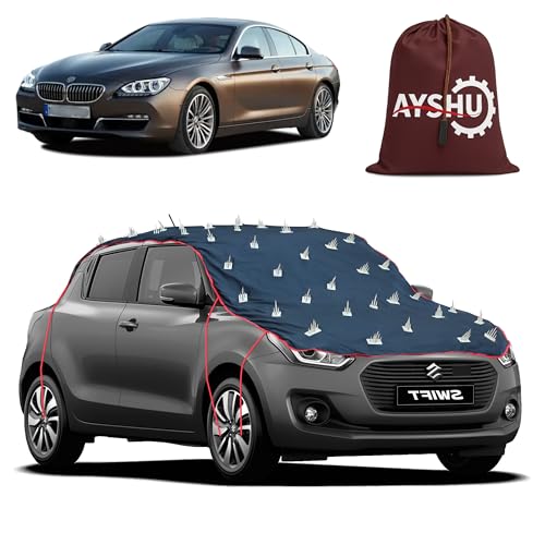 Image of AYSHU Water-Resistant Spike Car Cover for BMW 640D - Protects from Dogs, Monkeys, Dust, Sunlight & UV - Full Roof Universal Fit