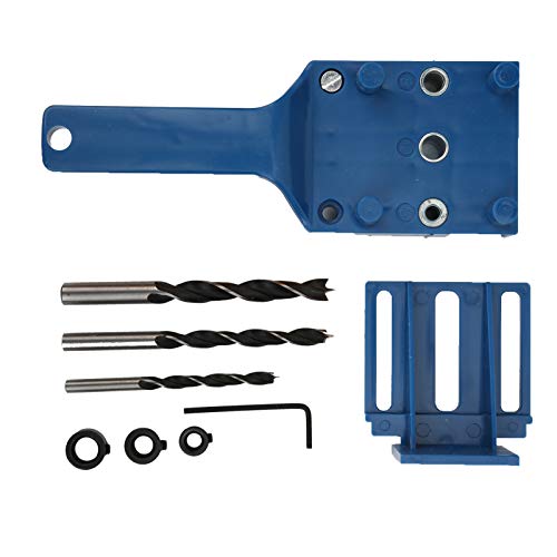 Woodworking Punch Hole locator Drilling Doweling Guide Tools for Carpentry 8Pcs Set (Blue)