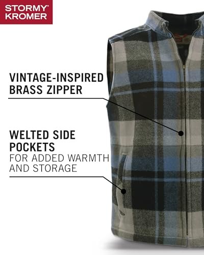 Image of Stormy Kromer The Ironwood Vest | Wool /Nylon Blend, Antique Brass Zipper, Unlined, Modern Cut, Slim Sleek Fit, Cut & Sewn in the USA