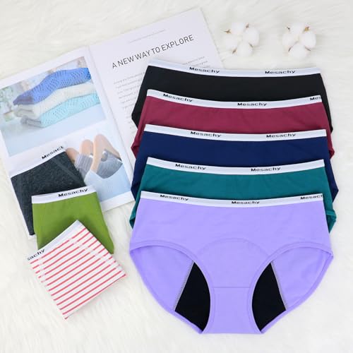 Image of Teens Girls Period Underwear Kids Period Panties Menstrual Leakproof Protective Underwear for Teens Cotton Briefs