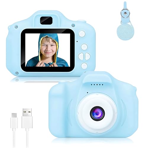 Image of Playpulse 1 Year Warranty Instant Kids Camera - 13MP HD Digital Selfie & Video Camera Toy with Dual Lens, Games & Filters, for Children Ages 4-15 (Sky Blue)