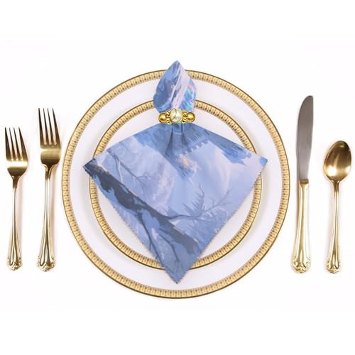 Servilletas de Tela Decorativas Frost and Snow Castle miniatura 4