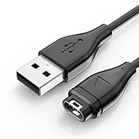 VANCLE Ladegerät Kompatibel mit Garmin Vivoactive 5 4 3 3S 4S Ladegerät, Garmin Vivomove 3/ 3S/ Luxe/Style Ladekabel, 100cm USB Schnelles Ladekabel Tragbares Uhr Ladegerät, Schwarz