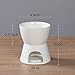 Sizikato Pure White Porcelain Chocolate Fondue Set, 10 Oz, Set of 2