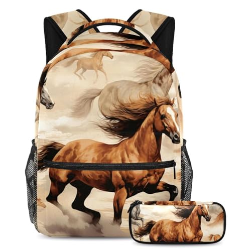 Sac à dos pour garçons et filles avec trousse à crayons cartable de voyage pour étudiants