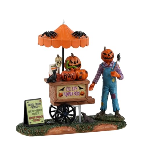 Spooky Town Pumpkin Patch Vendor figura gris para aldeas Halloween 2