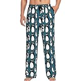 YSBKN Funny Penguins Men'S Pajama Pants Pjs Bottoms With Pockets Sleep Lounge Pants For Men Medium